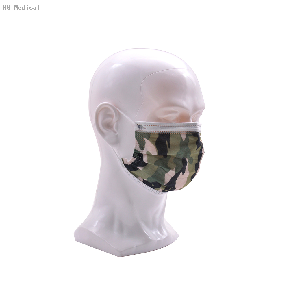 Green Camouflage Style 3 Ply Disposable Face mask